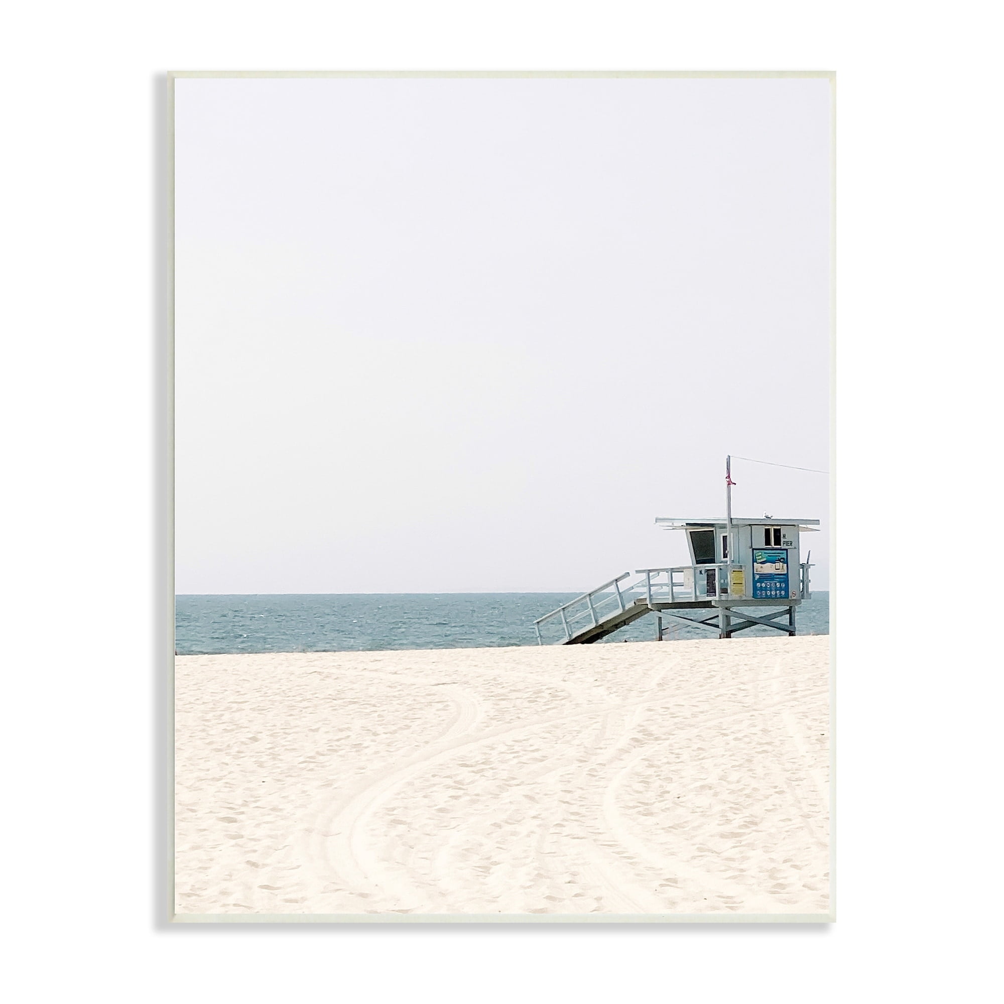 Stupell Industries Minimalistic Life Guard Beach Tower Photograph,10 x 15, Design by Amelia Myers