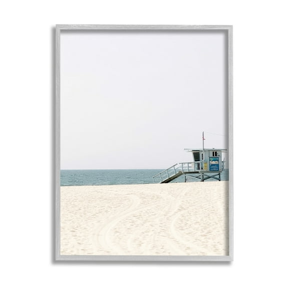 Stupell Industries Minimalistic Life Guard Beach Tower Photograph,24 x 30, Design by Amelia Myers