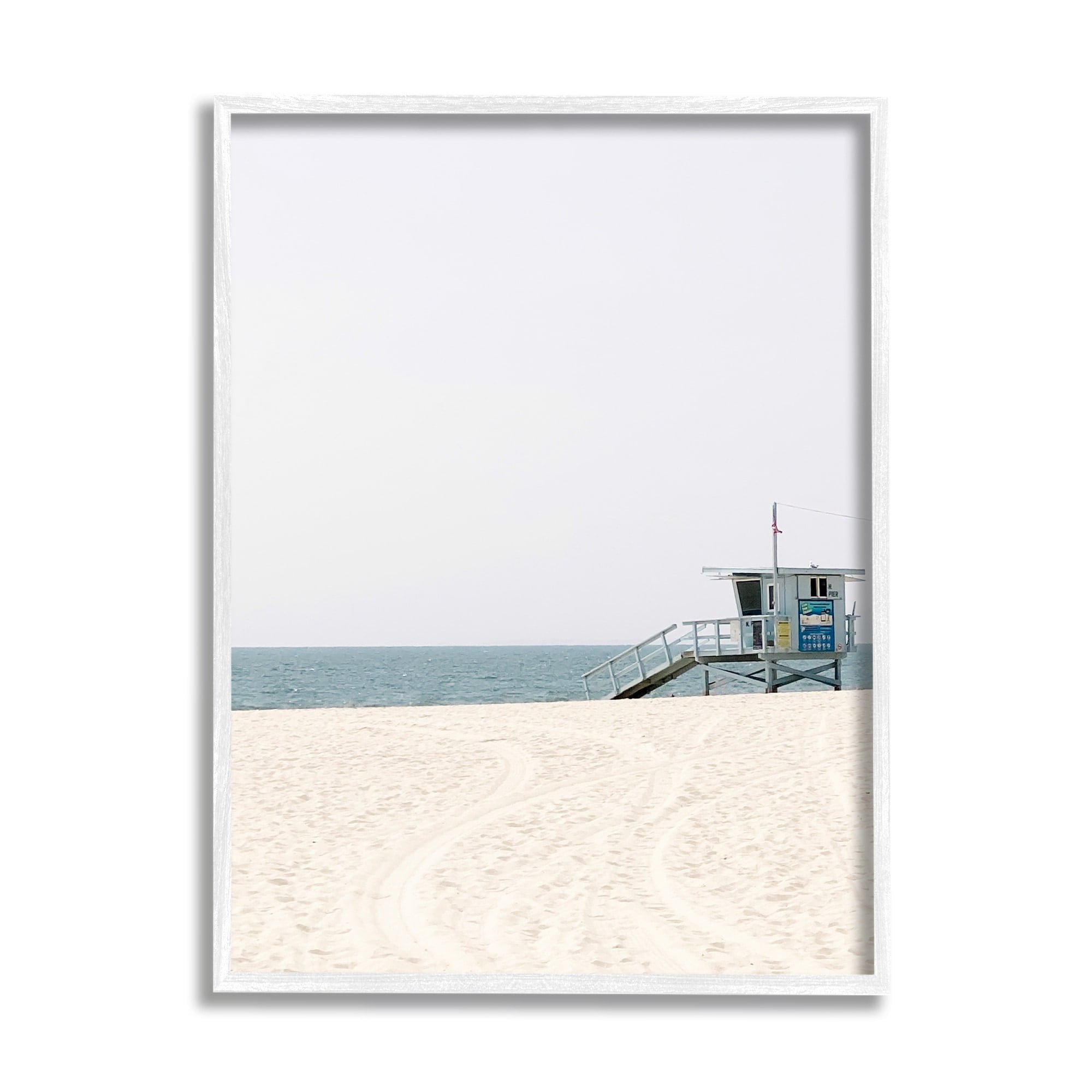 Stupell Industries Minimalistic Life Guard Beach Tower Photograph,24 x 30, Design by Amelia Myers