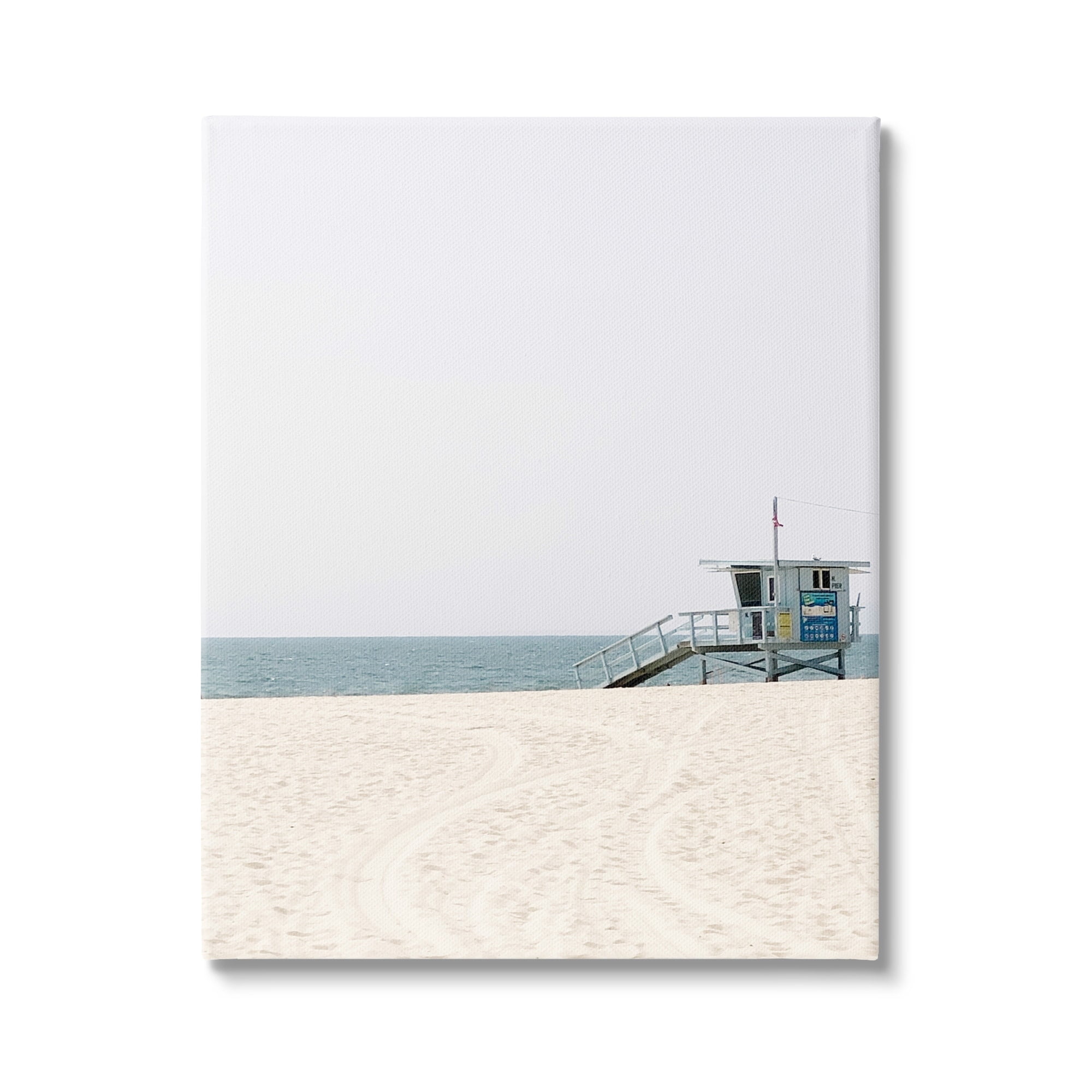 Stupell Industries Minimalistic Life Guard Beach Tower Photograph,30 x 40, Design by Amelia Myers