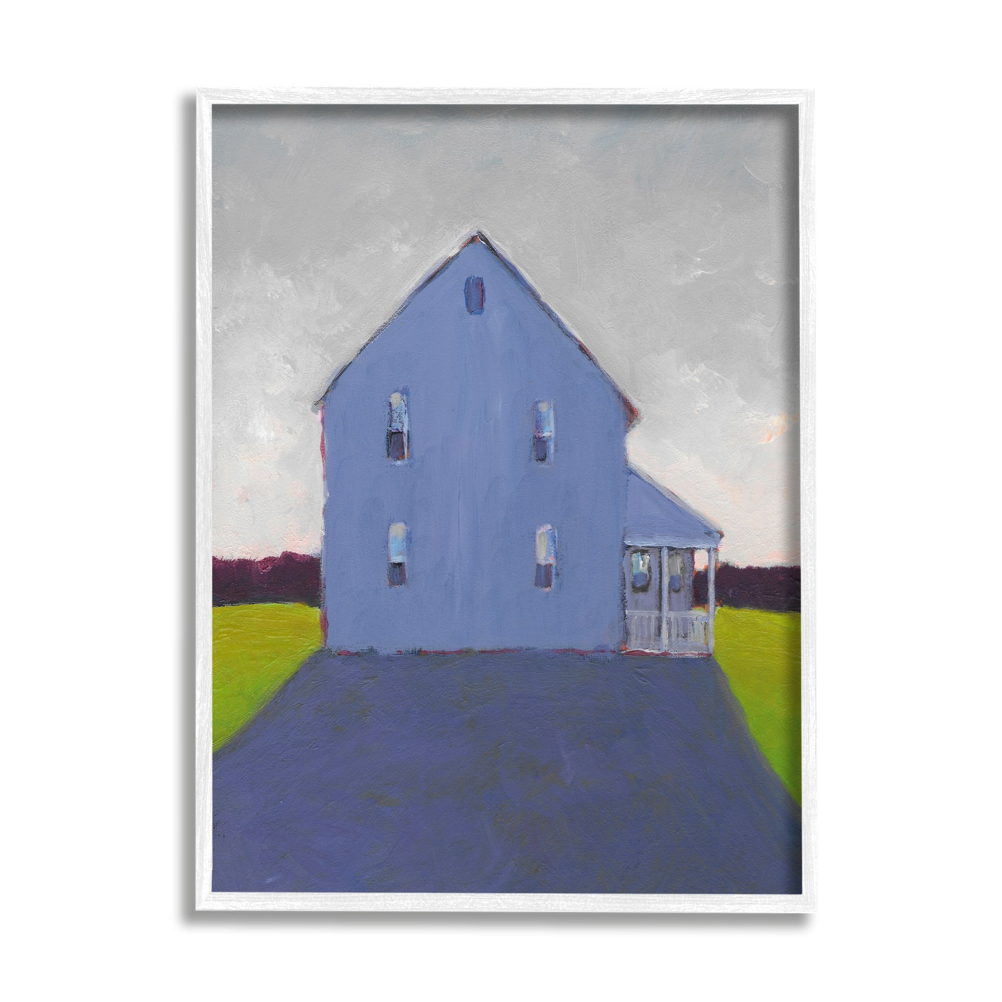 Stupell Industries Minimalistic Rural Farm Barn Gloomy Desolated Rainy Day,11 x 14, Design by Carol Young