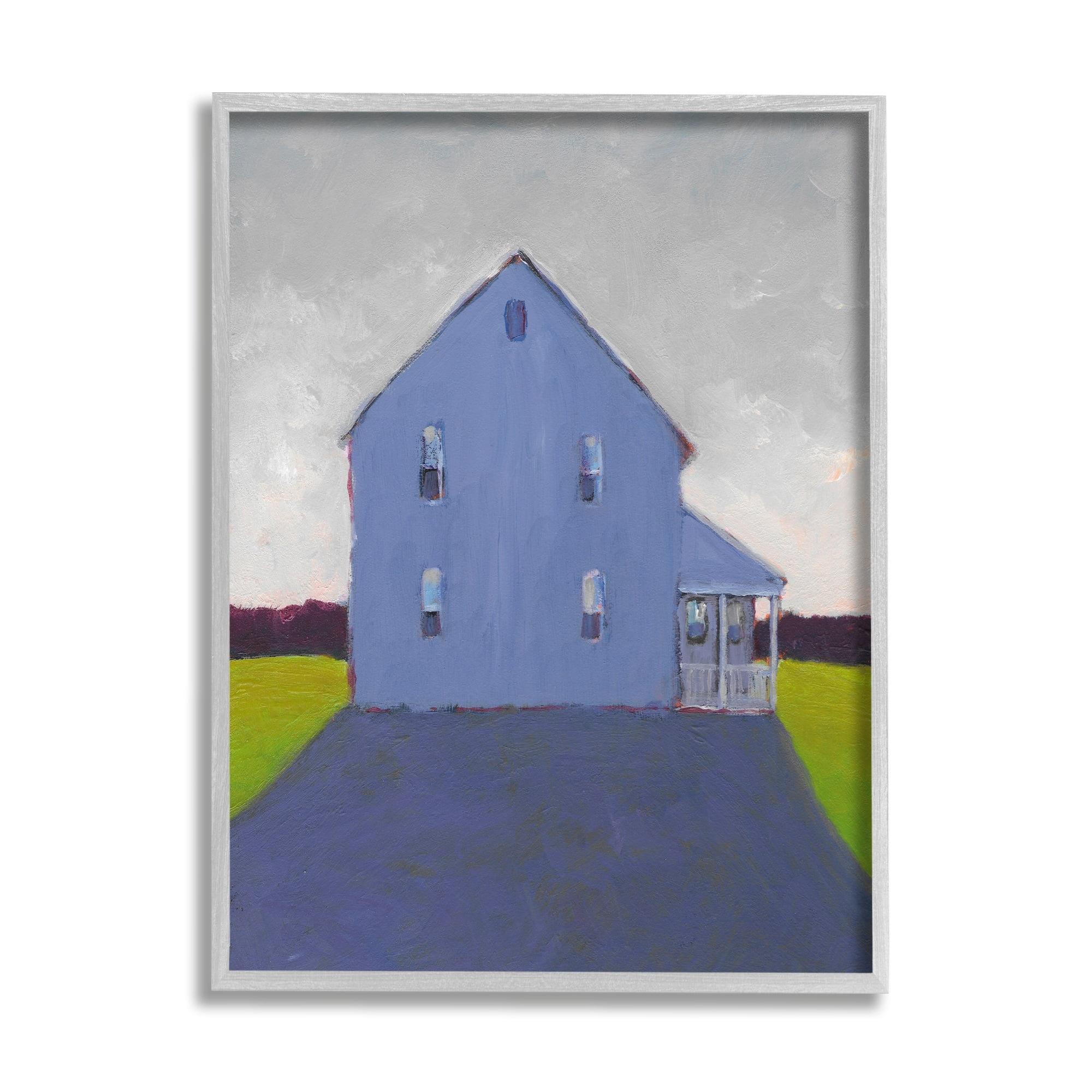 Stupell Industries Minimalistic Rural Farm Barn Gloomy Desolated Rainy Day,16 x 20, Design by Carol Young