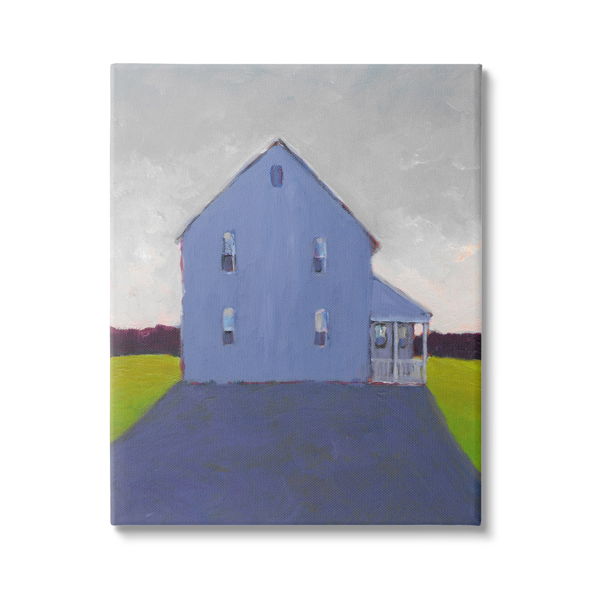 Stupell Industries Minimalistic Rural Farm Barn Gloomy Desolated Rainy Day,36 x 48, Design by Carol Young