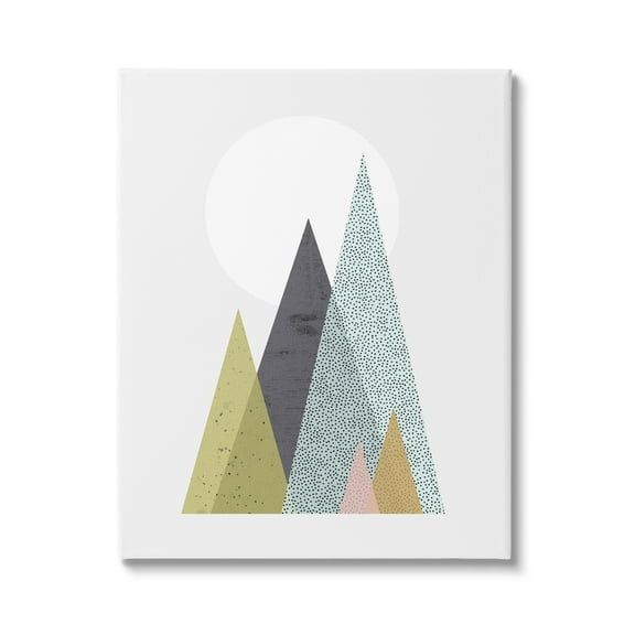 Stupell Industries Minimalistic Tree Mountain Pattern Geometric Design Graphic Art Gallery-Wrapped Canvas Print Wall Art, 24x30, by Urban Epiphany