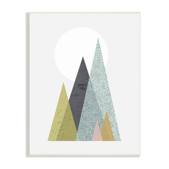 Stupell Industries Minimalistic Tree Mountain Pattern Geometric Design Graphic Art Unframed Art Print Wall Art, 10x15, by Urban Epiphany