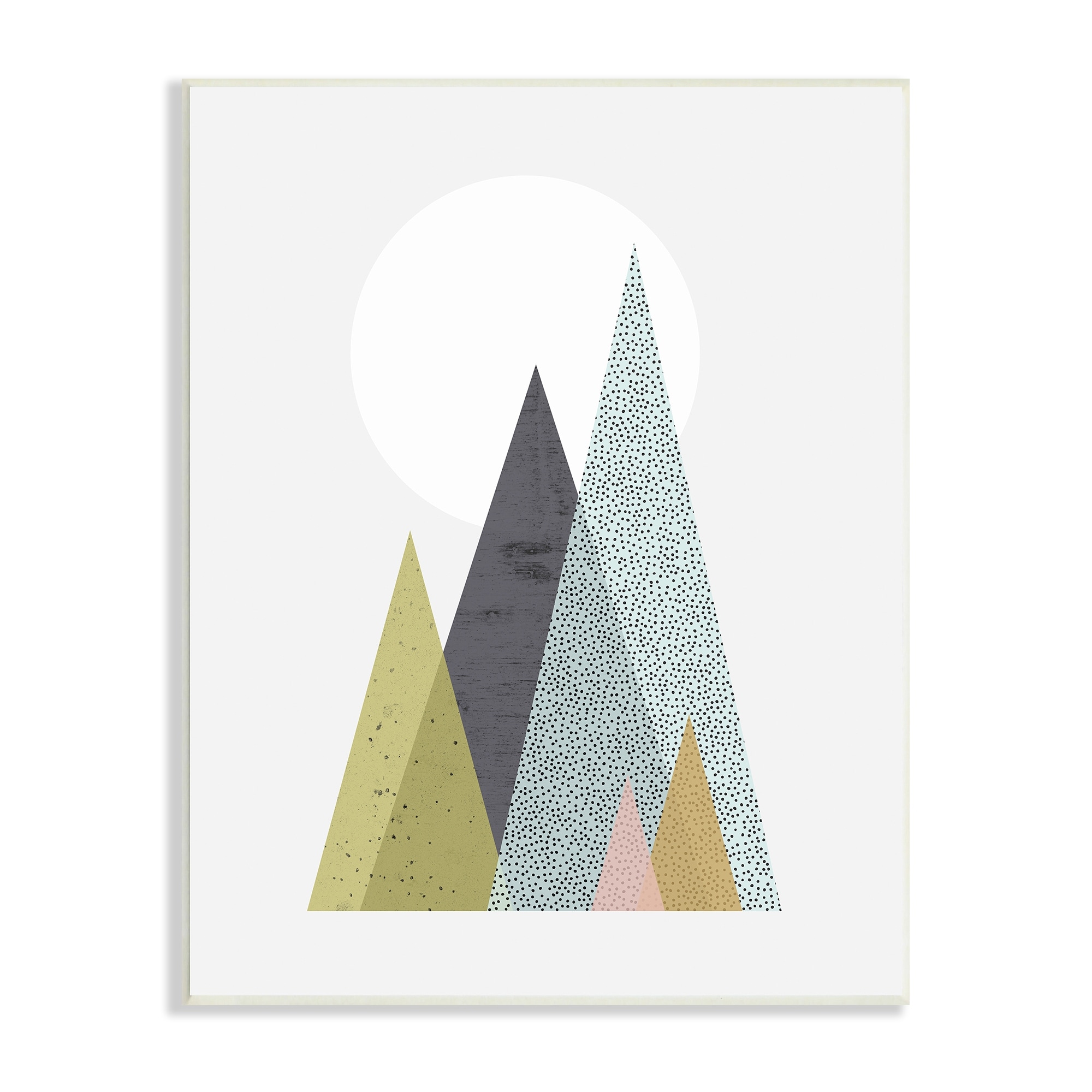 Stupell Industries Minimalistic Tree Mountain Pattern Geometric Design Graphic Art Unframed Art Print Wall Art, 13x19, by Urban Epiphany
