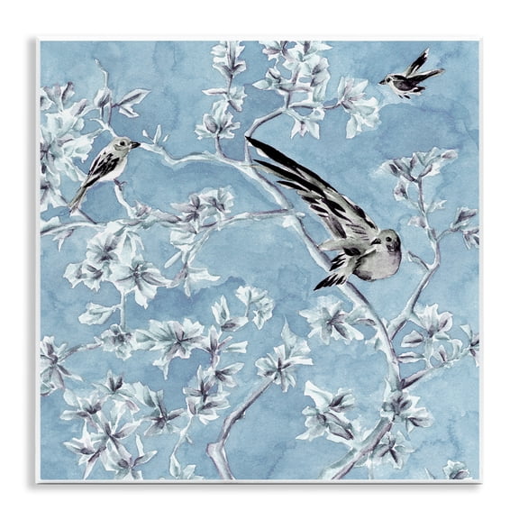 Stupell Industries Minted Serenity Bird Branches Animals Painting Unframed Art Print Wall Art, 12 x 12