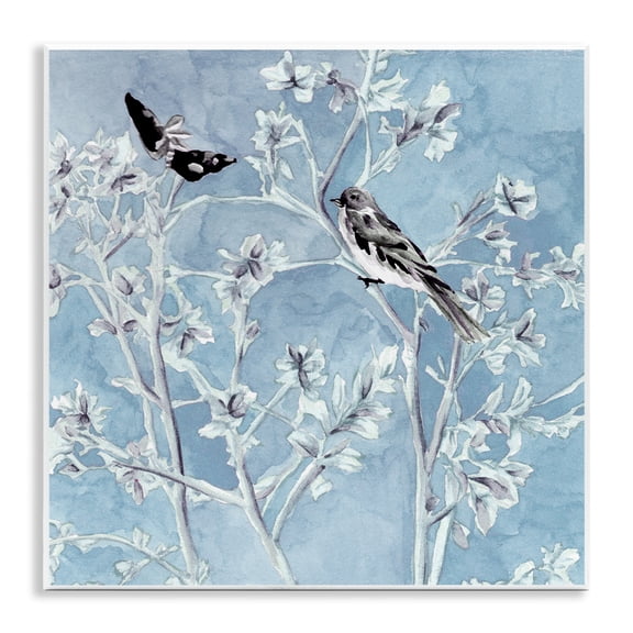 Stupell Industries Minted Serenity Bird Pair Animals Painting Unframed Art Print Wall Art, 12 x 12