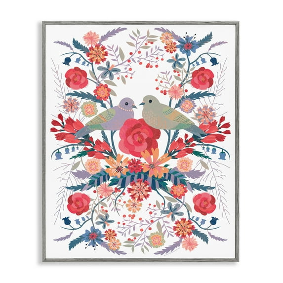 Stupell Industries Mirrored Nature & Wildlife Gray Framed Giclee Art design by Verbrugge Watercolor, 14 x 11