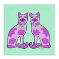 thumbnail image 1 of Stupell Industries Mid-Century Mirrored Purple Cats Canvas Art, 30 x 30, by Katie Conley, 1 of 7
