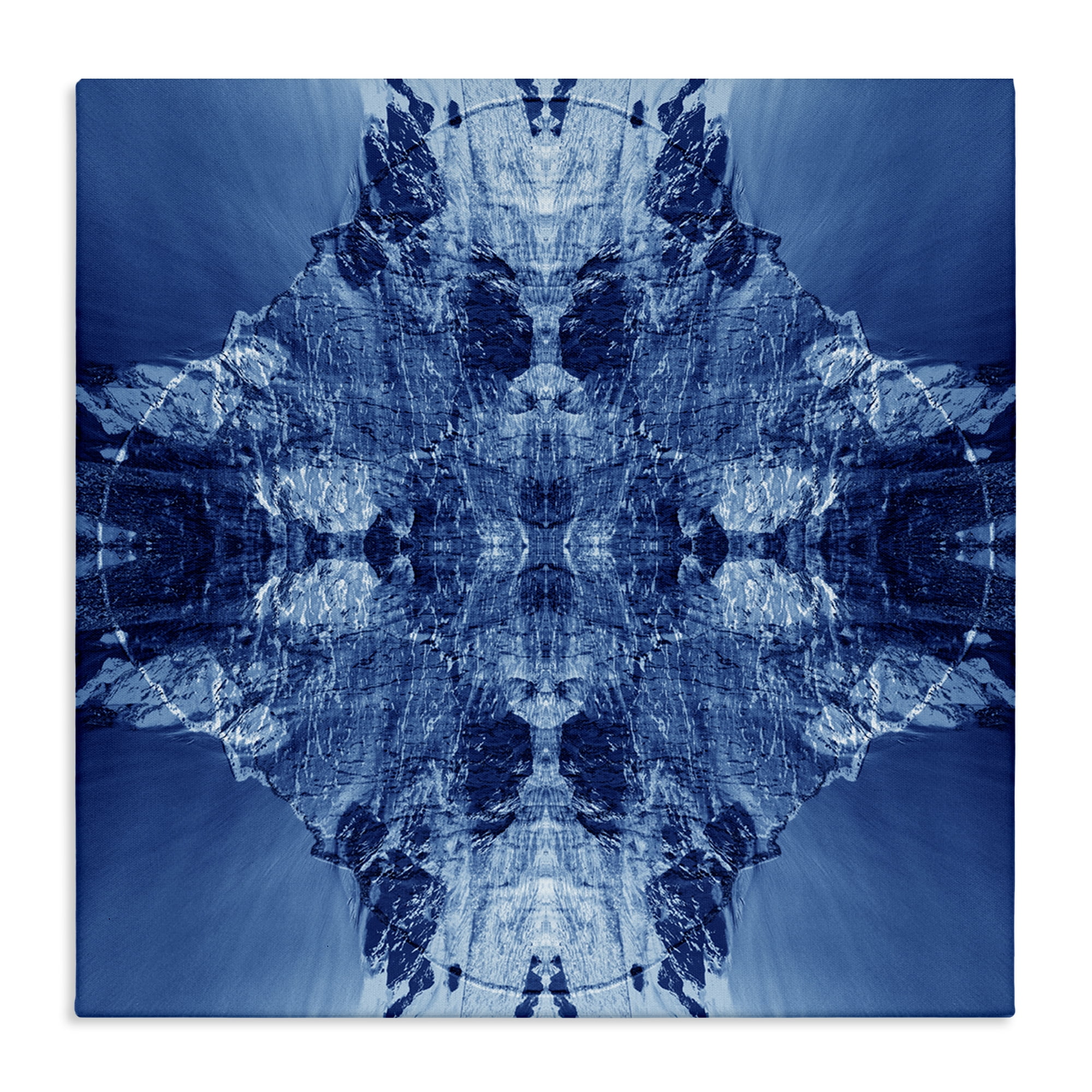 Stupell Industries Mirrored Symmetry Pattern Abstract Painting Wrapped Canvas Art Print Wall Art, 24 x 24