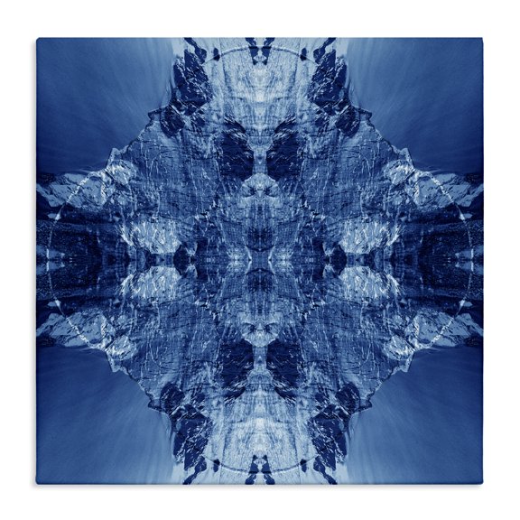 Stupell Industries Mirrored Symmetry Pattern Abstract Painting Wrapped Canvas Art Print Wall Art, 24 x 24