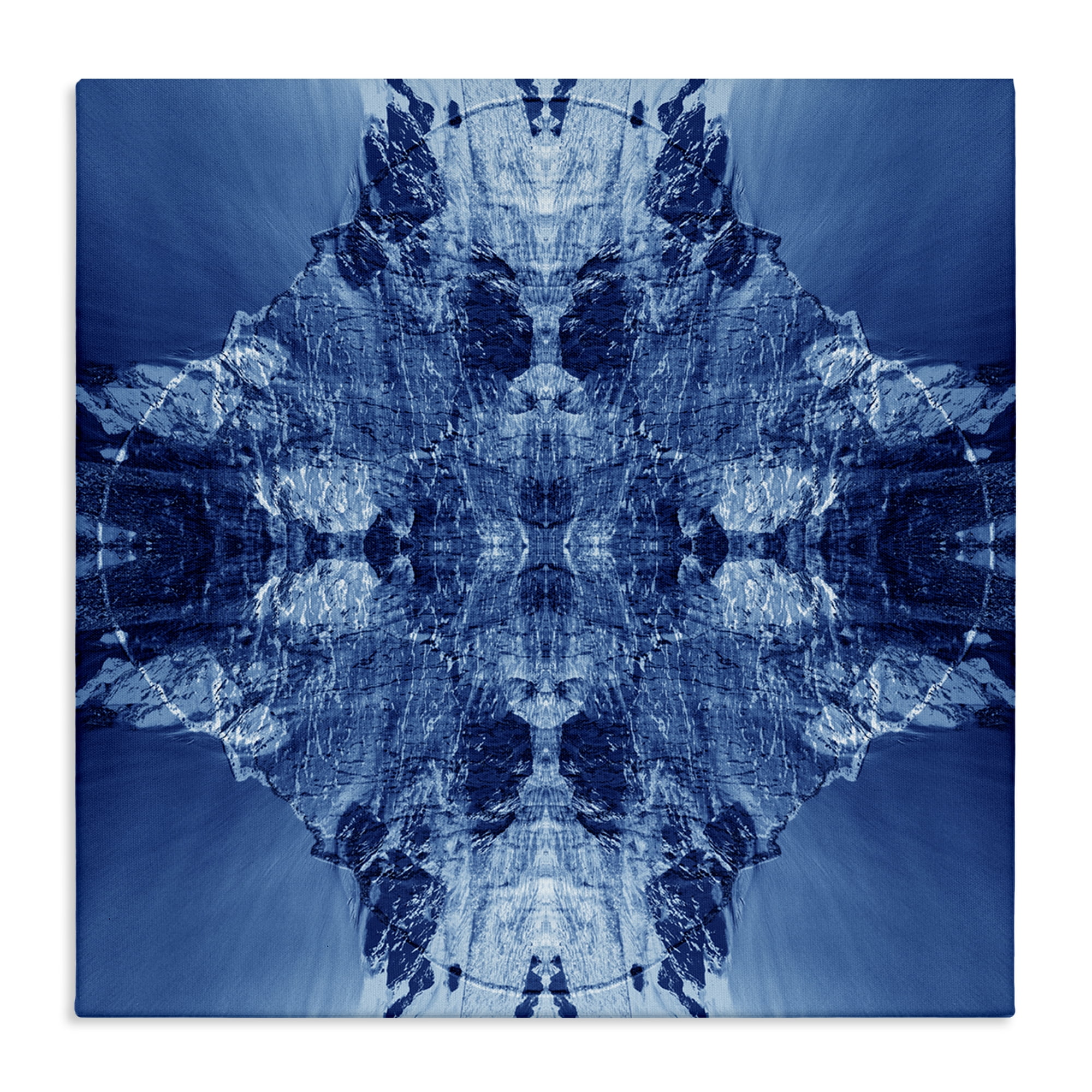 Stupell Industries Mirrored Symmetry Pattern Abstract Painting Wrapped Canvas Art Print Wall Art, 36 x 36