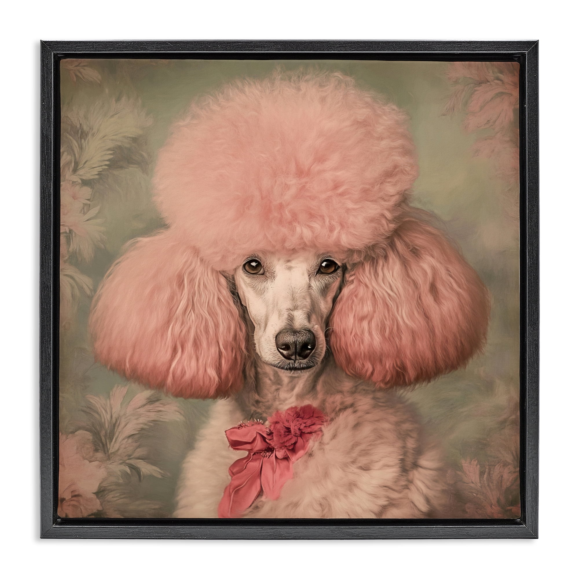 Stupell Industries Miss Baroness Blush Black Framed Floater Canvas Wall Art, design by Tina LeCour