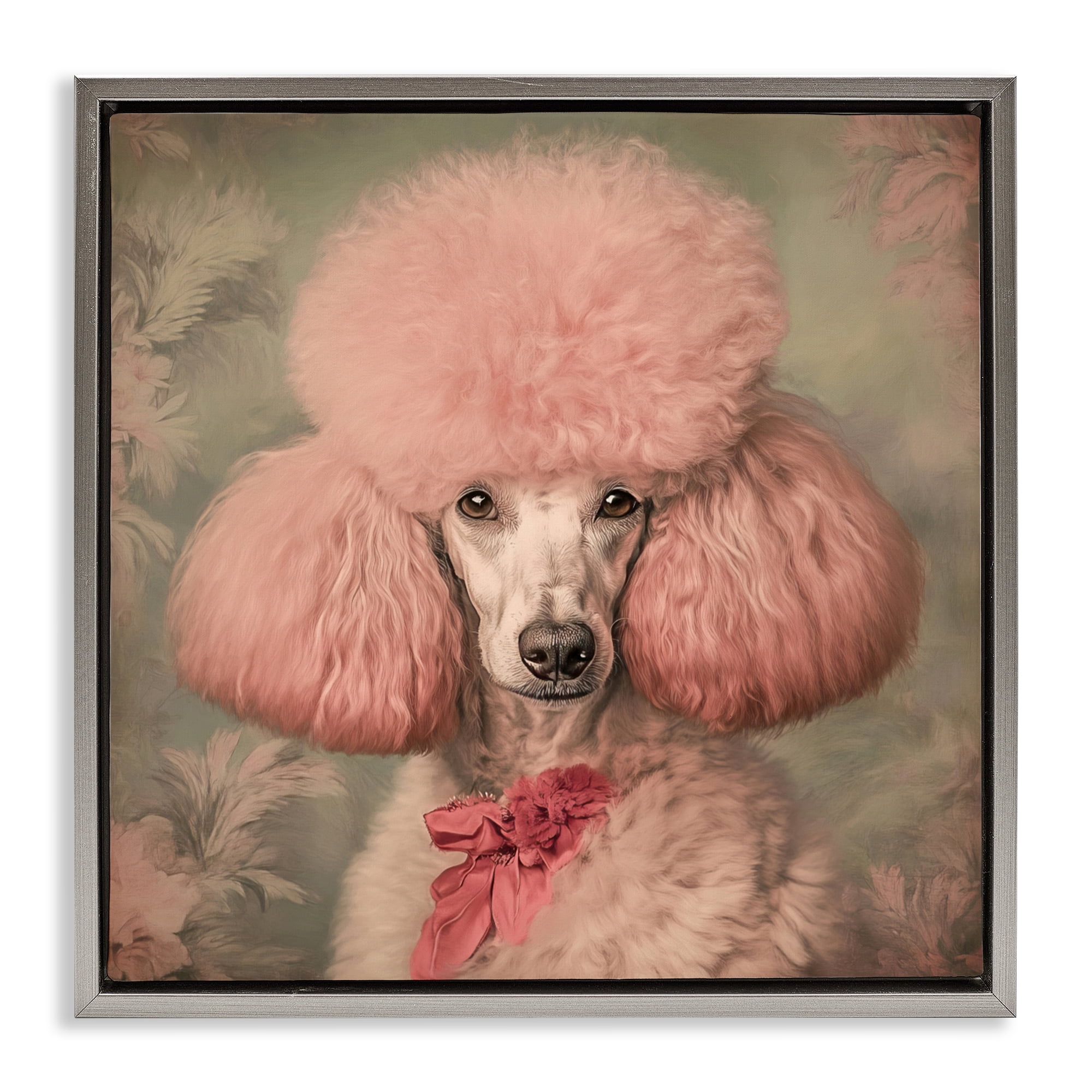 Stupell Industries Miss Baroness Blush Gray Framed Floater Canvas Wall Art, design by Tina LeCour