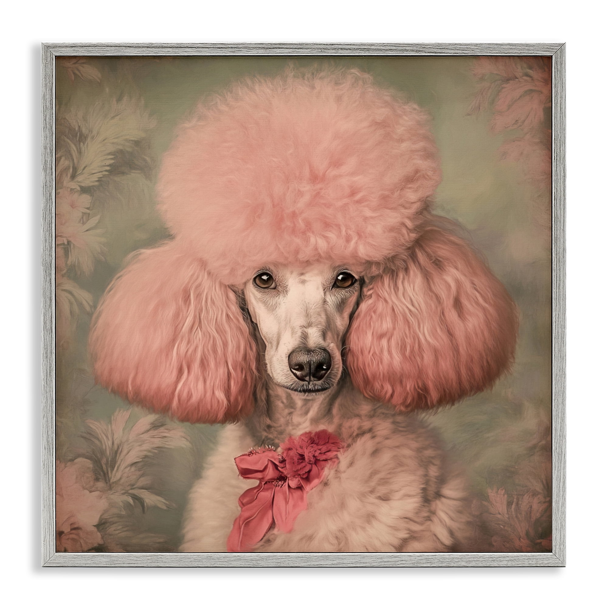 Stupell Industries Miss Baroness Blush Gray Framed Giclee Art, design by Tina LeCour