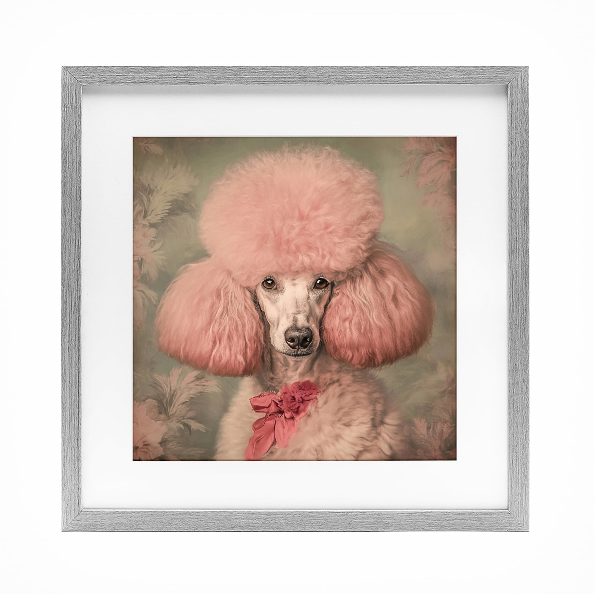 Stupell Industries Miss Baroness Blush Gray Framed Print Under Glass, design by Tina LeCour