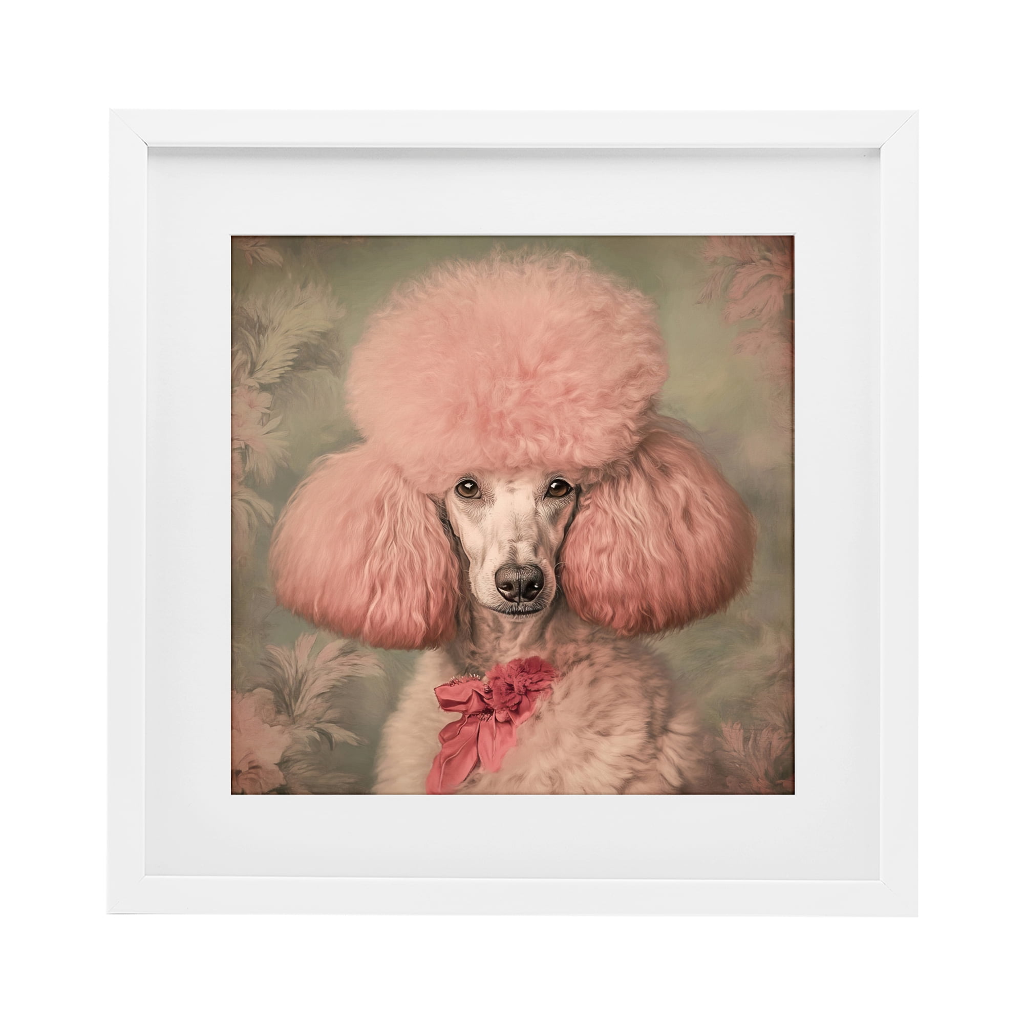 Stupell Industries Miss Baroness Blush White Framed Print Under Glass, design by Tina LeCour