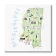 thumbnail image 1 of Stupell Industries Mississippi Landmarks Drawings Map Travel & Places Painting Gallery Wrapped Canvas Print Wall Art, 1 of 5
