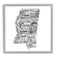 thumbnail image 1 of Stupell Industries Mississippi Typography Shape State Map Graphic Art Gray Framed Art Print Wall Art, Design by The Saturday Evening Post, 1 of 7