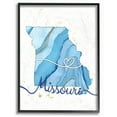 thumbnail image 1 of Stupell Industries Missouri Agate Blue US State Design Framed Wall Art by Ziwei Li, 1 of 5