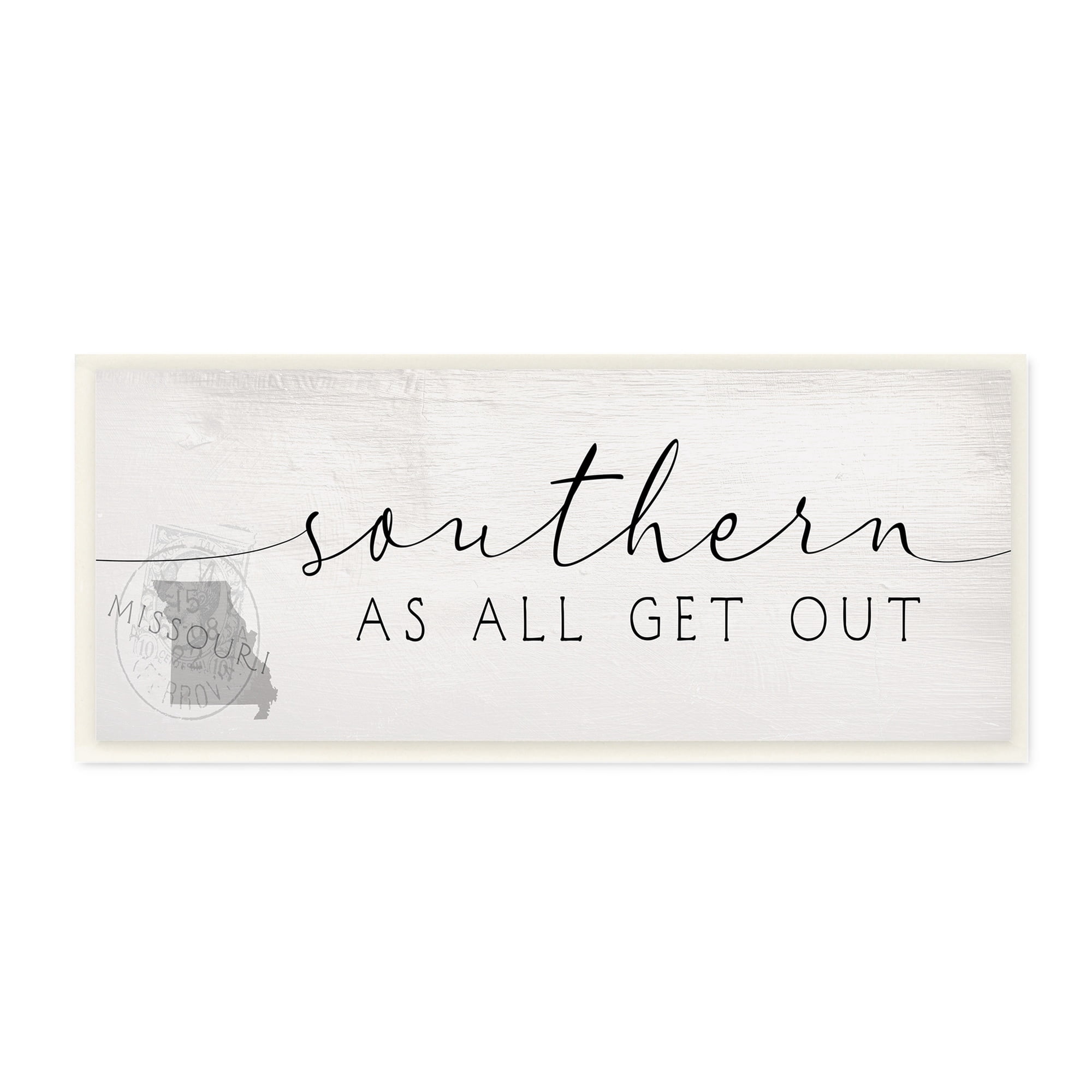 Stupell Industries Missouri State Southern As All Get Out Slang, 7 x 17, Design by Daphne Polselli