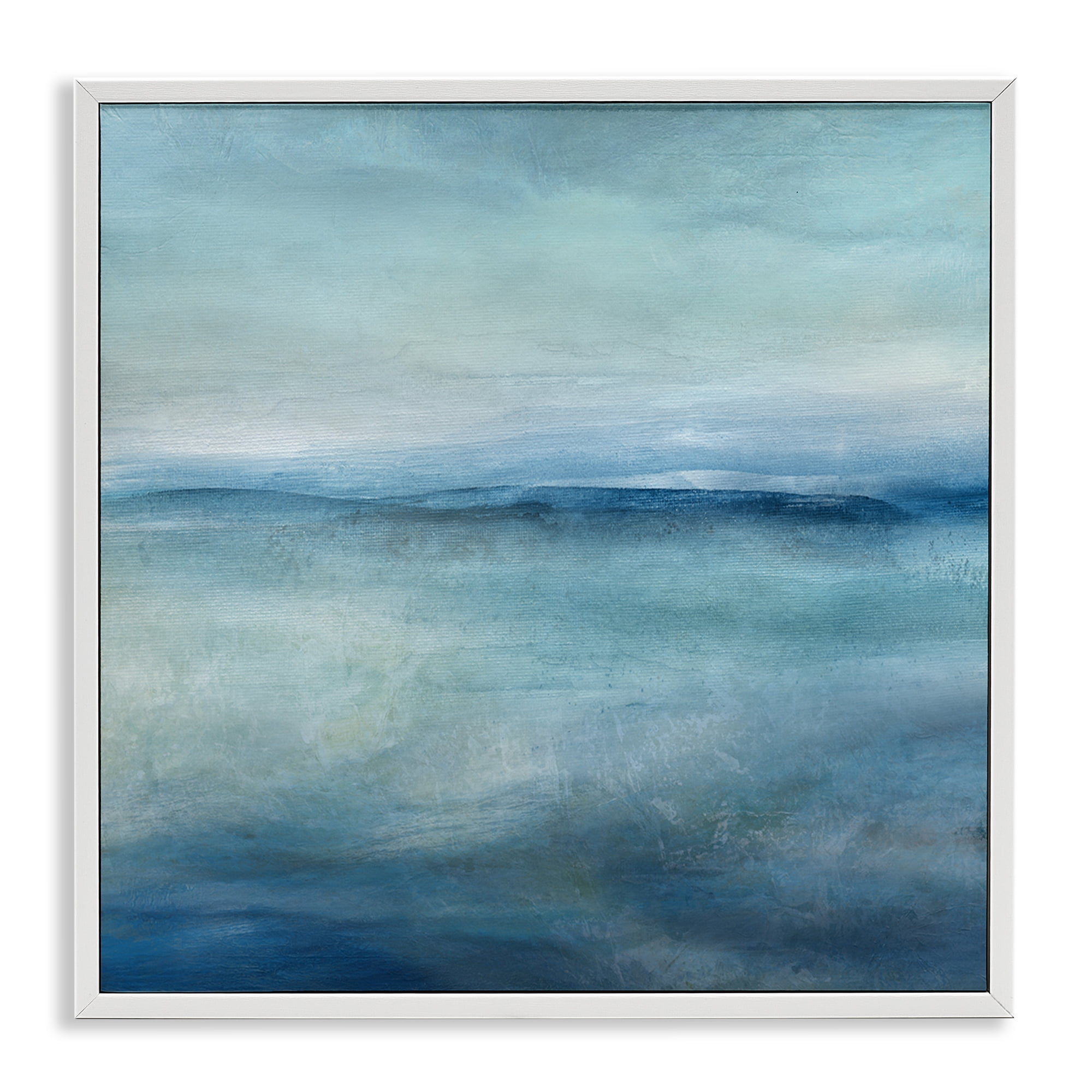 Stupell Industries Misty Blue Coastal Horizon White Framed Giclee Art, design by Carol Robinson