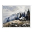 thumbnail image 1 of Stupell Industries Farmhouse Misty Cabin on Ridge White Framed Giclee Art, 20 x 16, by Franklyn Gregory, 1 of 8