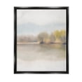 thumbnail image 1 of Stupell Industries Misty Distant Lake Landscape Design Graphic Art Jet Black Floating Framed Canvas Print Wall Art, Design by Kim Allen, 1 of 6