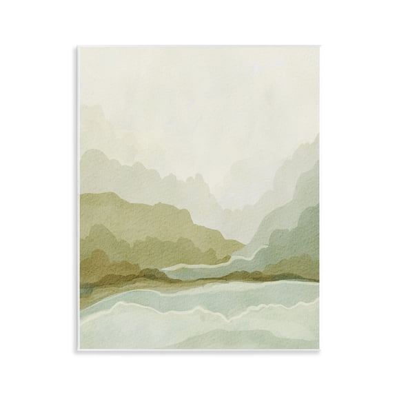 Stupell Industries Misty Faded Landscape Abstract Painting Unframed Art Print Wall Art, 11 x 14