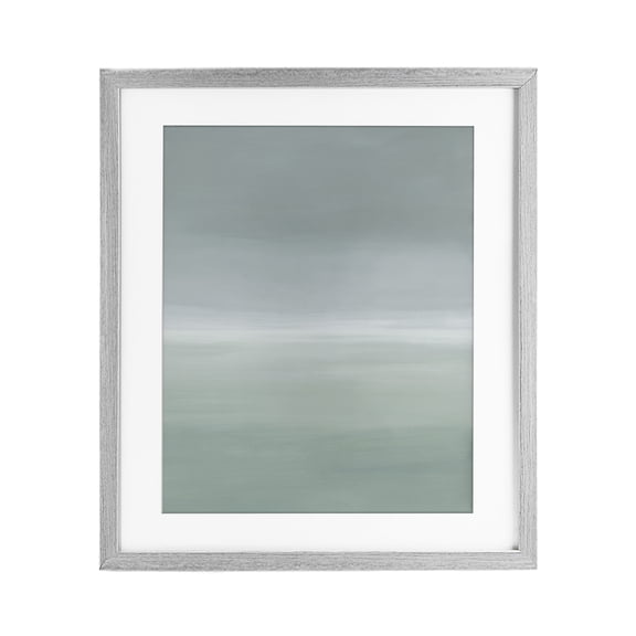 Stupell Industries Misty Grey Gradient Gray Framed Print Under Glass design by Grace Popp, 21 x 17
