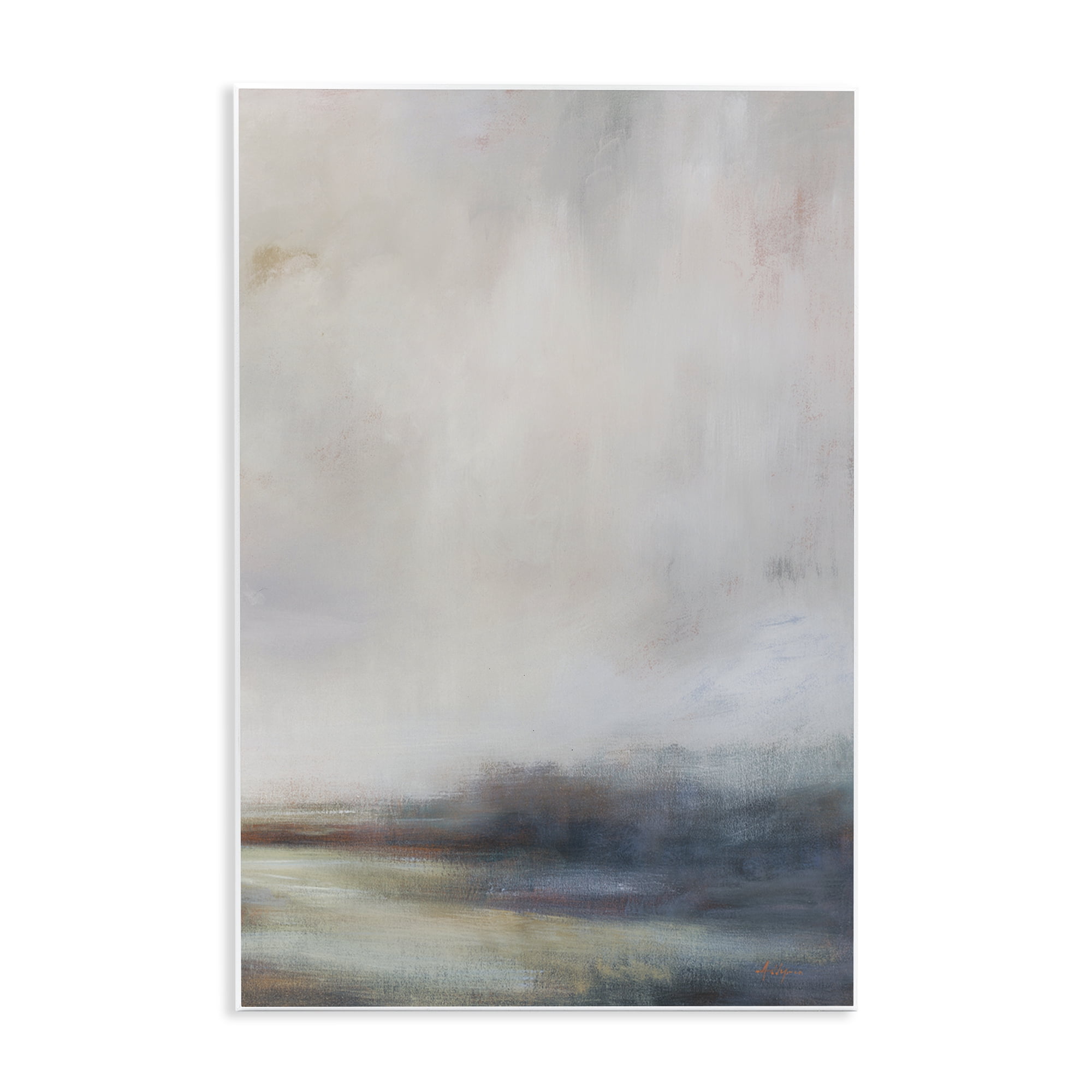 Stupell Industries Misty Grey Landscape Landscape & Nature Painting Unframed Art Print Wall Art, 10 x 15