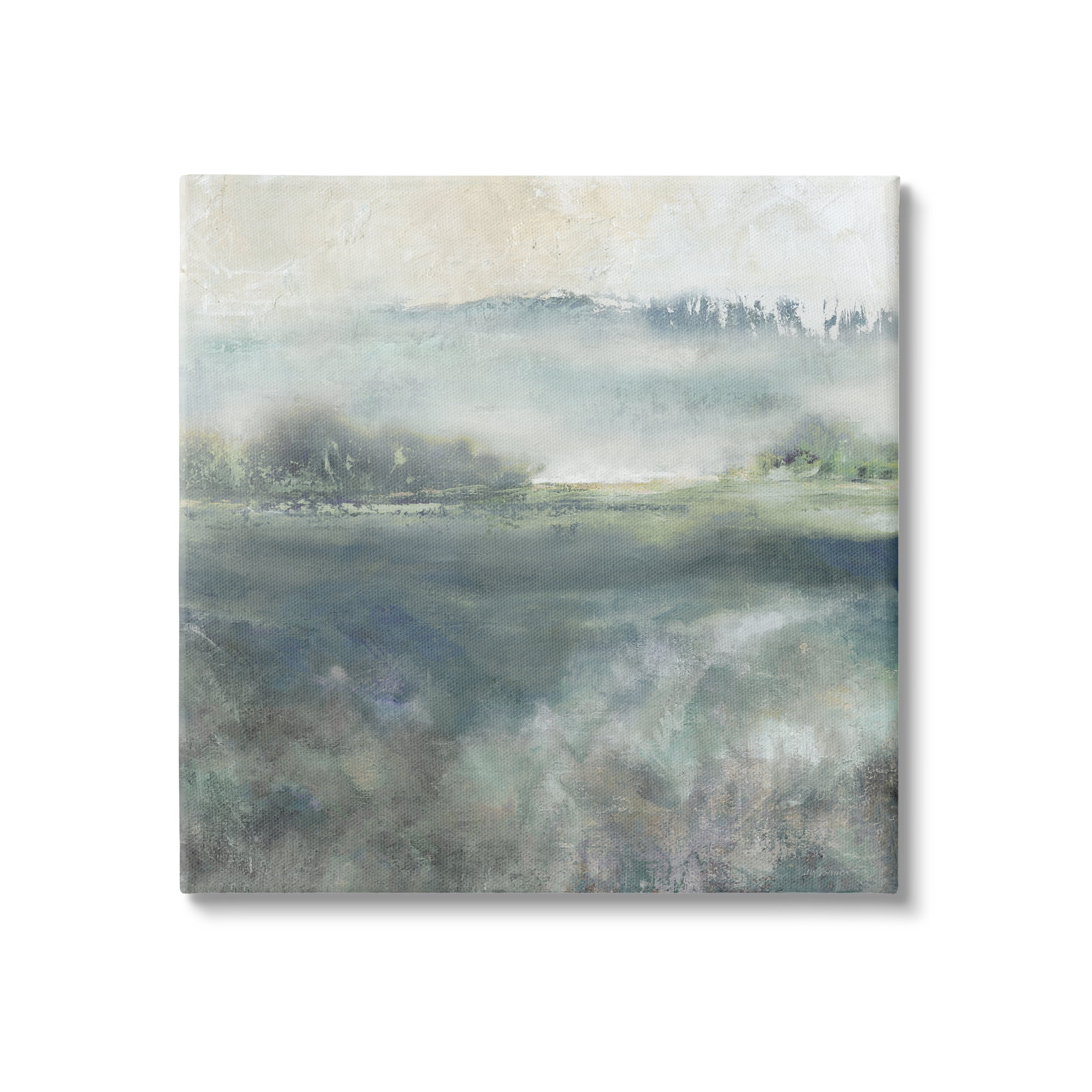 Stupell Industries Misty Landscape Painting Abstract Weather Vegetation Painting Gallery Wrapped Canvas Print Wall Art, Design by Carol Robinson