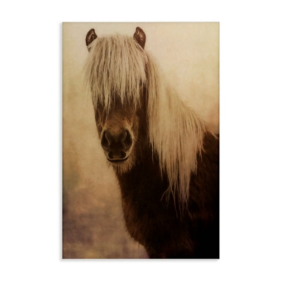 Stupell Industries Misty Morning Horse Animals Painting Wrapped Canvas Art Print Wall Art, 16 x 24