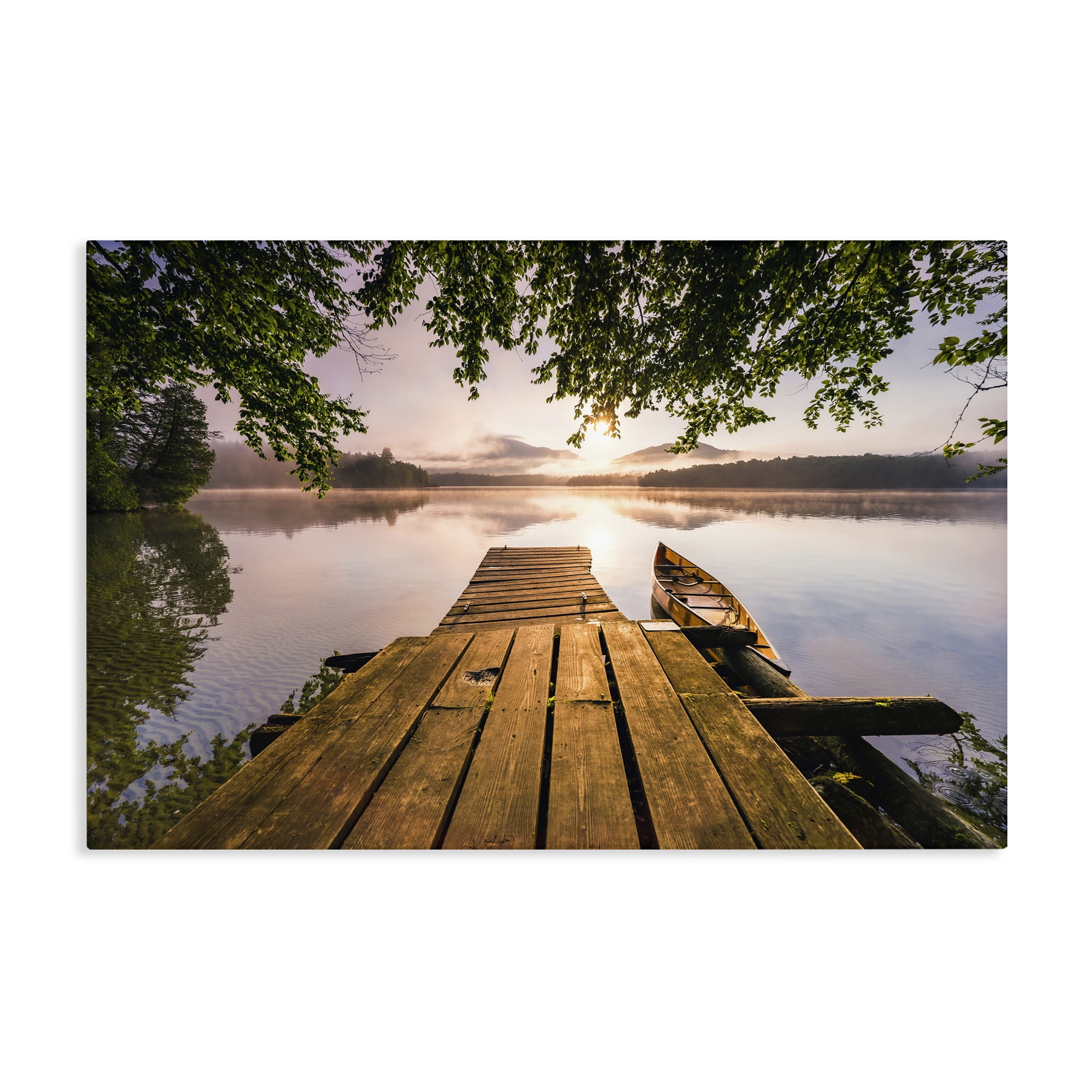 Stupell Industries Misty Morning Light on Lake Canvas Wall Art, design by Jonathan Zaharek