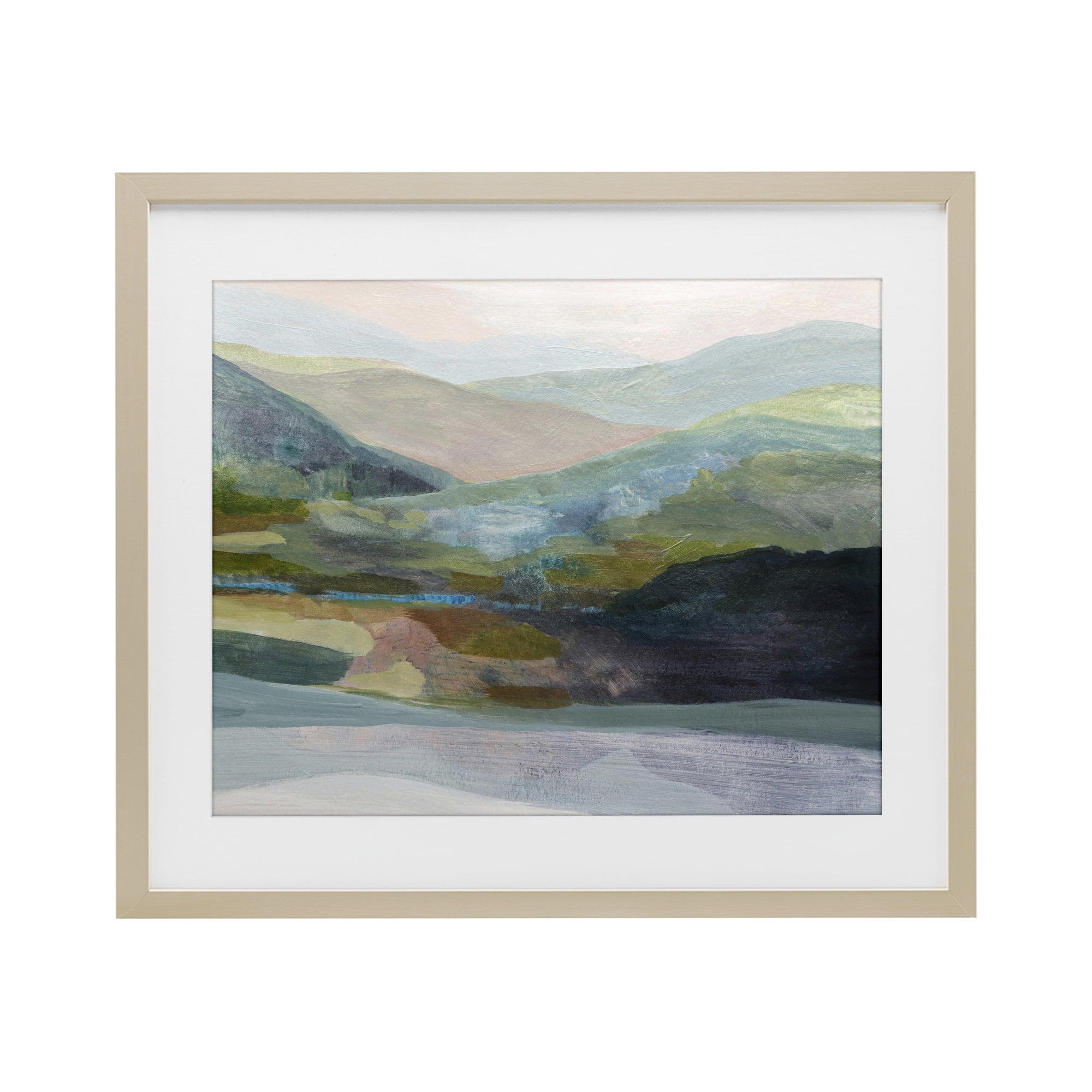 Stupell Industries Misty Morning Mountain Gradient Birch Framed Print Under Glass, design by Farren Lee