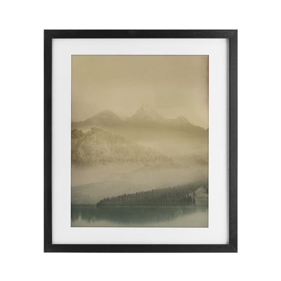 Stupell Industries Misty Mountain Awakening Black Framed Print Under Glass design by Gemma Bardot, 16 x 13