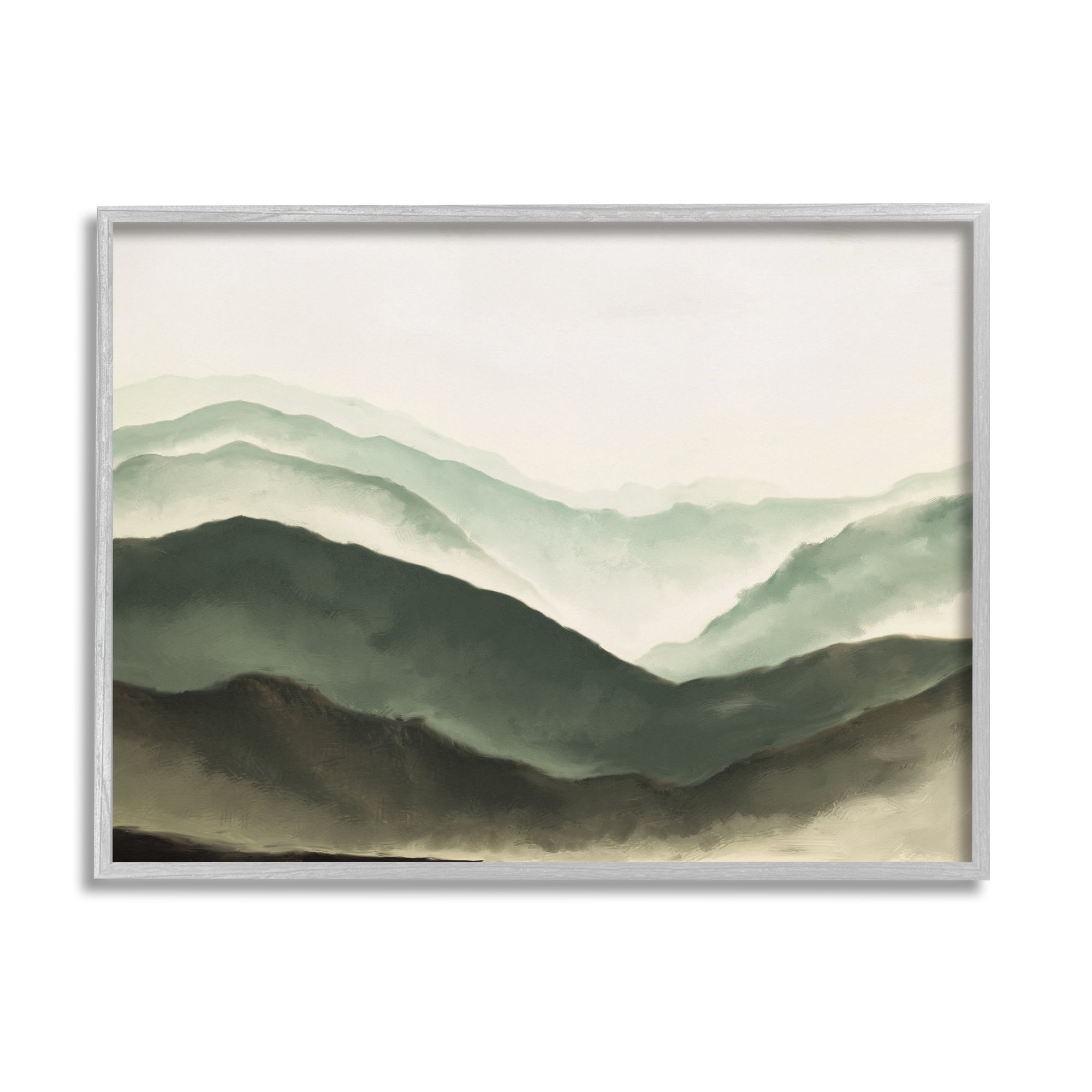 Stupell Industries Misty Mountain Range Atmospheric Landscape Watercolor Painting,20 x 16, Design by JJ Design House LLC