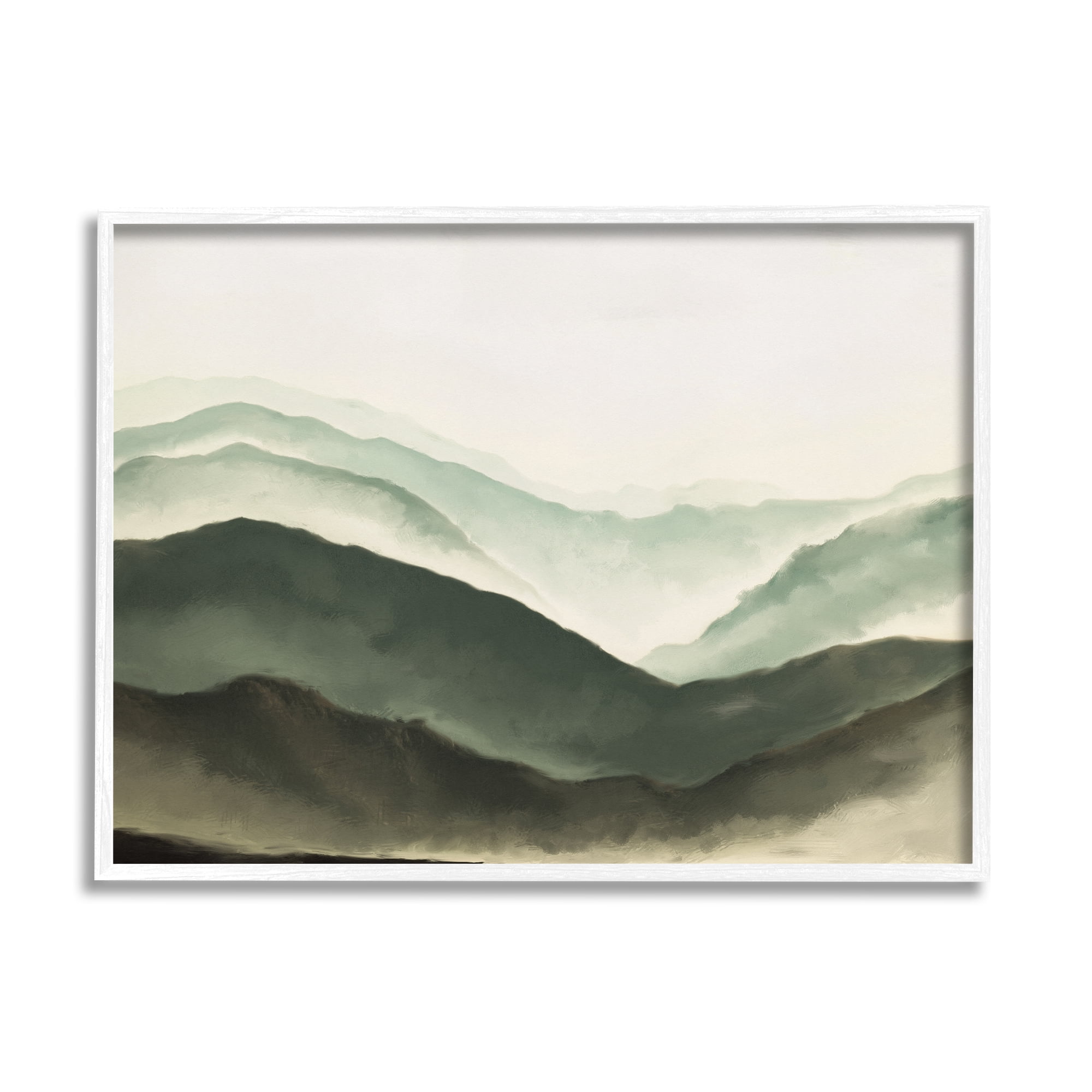 Stupell Industries Misty Mountain Range Atmospheric Landscape Watercolor Painting,30 x 24, Design by JJ Design House LLC