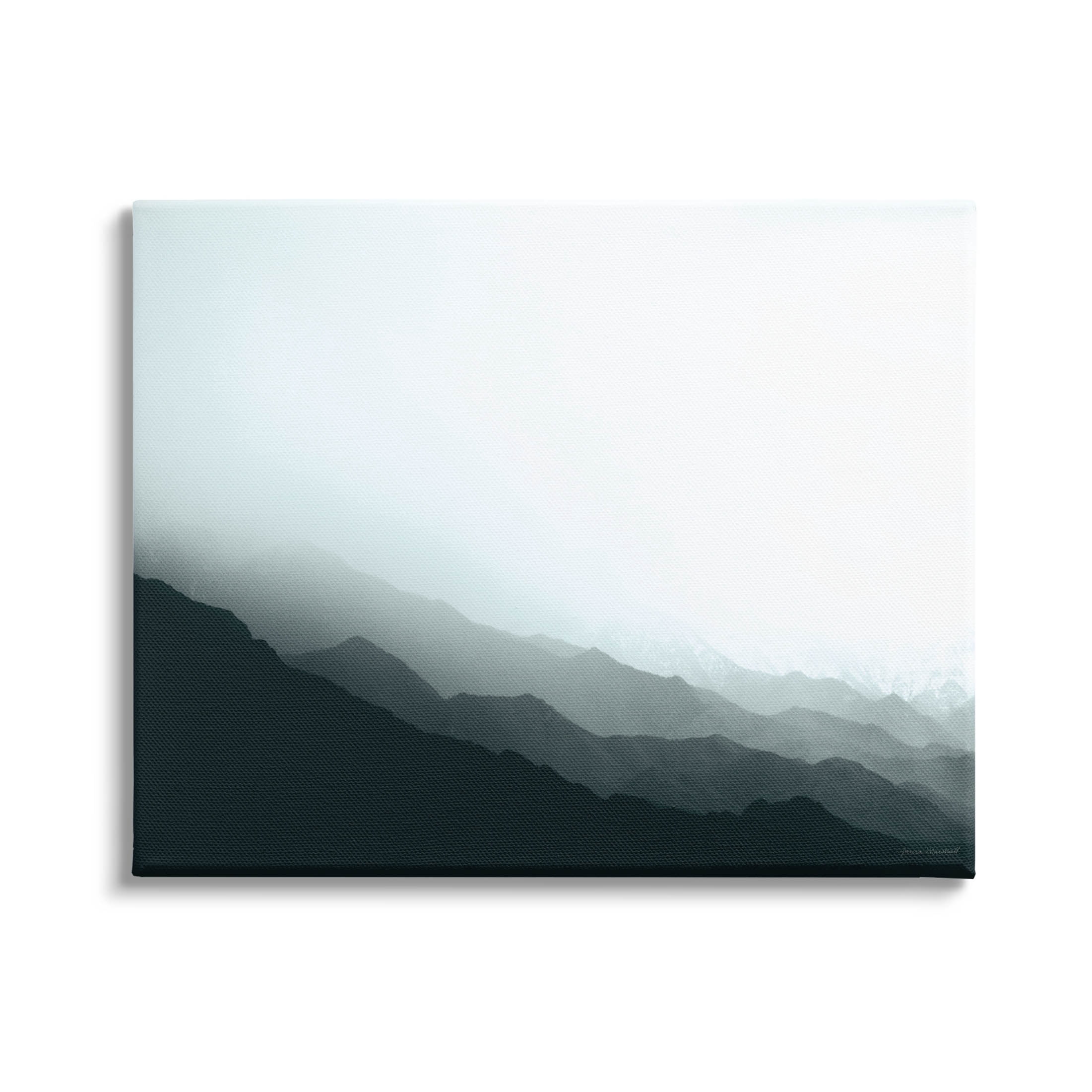 Stupell Industries Misty Mountain Range Slopes Landscape Photograph Gallery Wrapped Canvas Print Wall Art, Design by Laura Marshall