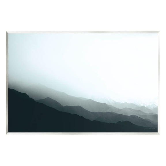 Stupell Industries Misty Mountain Range Slopes Landscape Photograph Unframed Art Print Wall Art, Design by Laura Marshall
