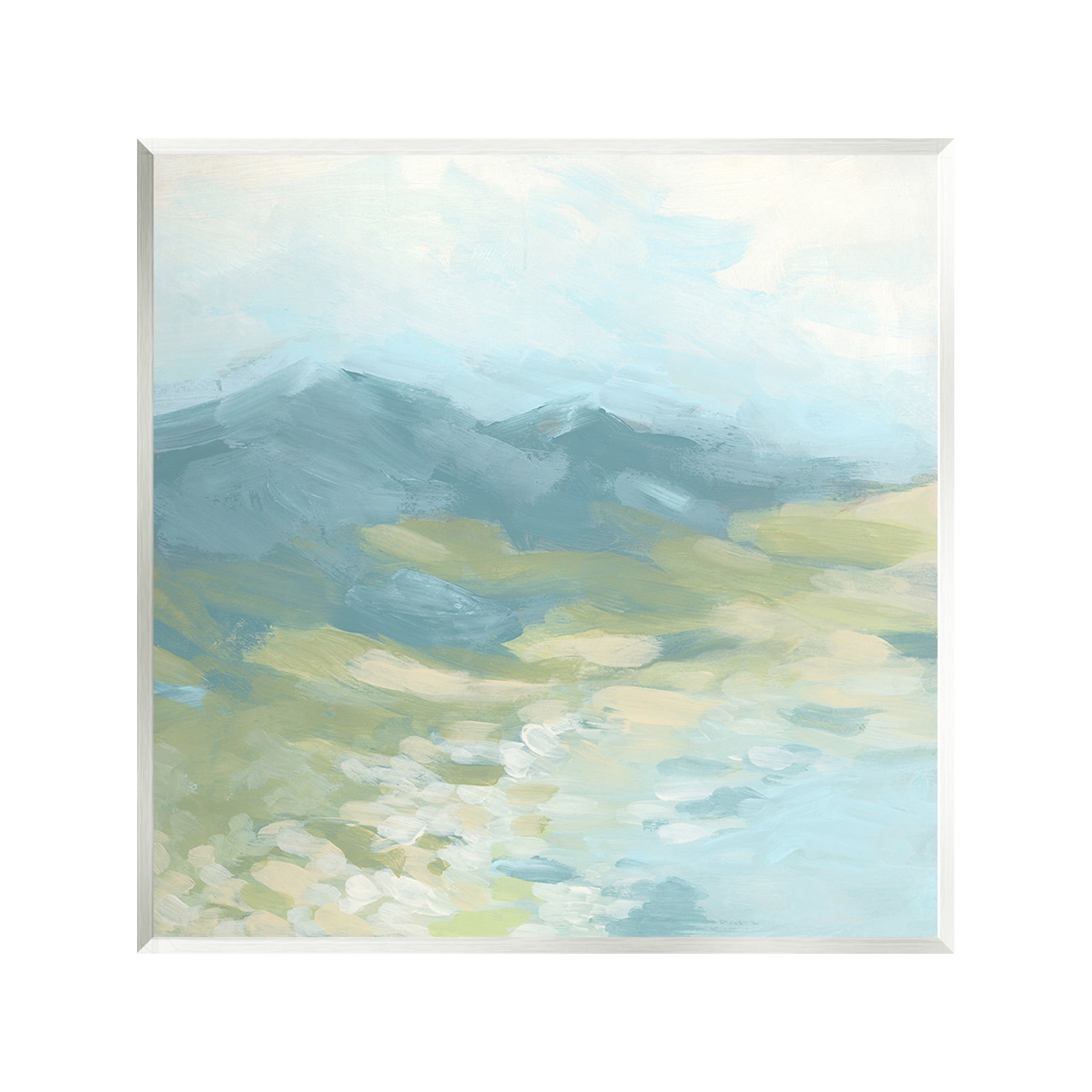 Stupell Industries Misty Mountain Valley Landscape Painting Unframed Art Print Wall Art, 12 x 12