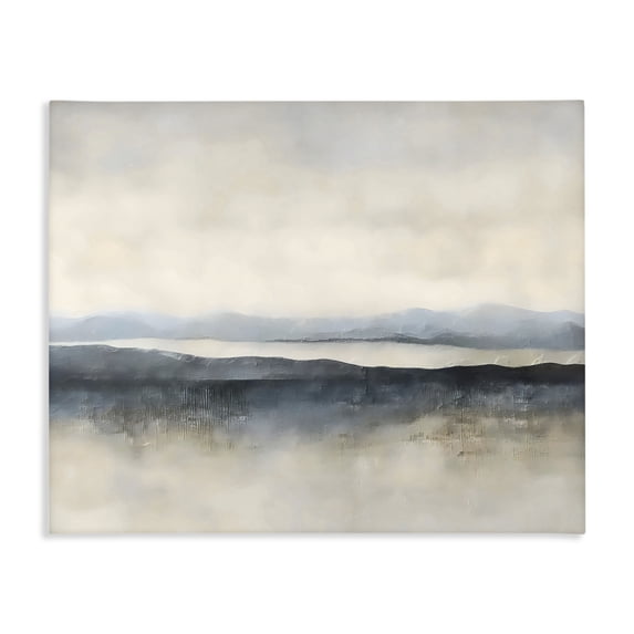 Stupell Industries Contemporary Misty Muted Horizon Canvas Art, 30 x 24, by Riley B