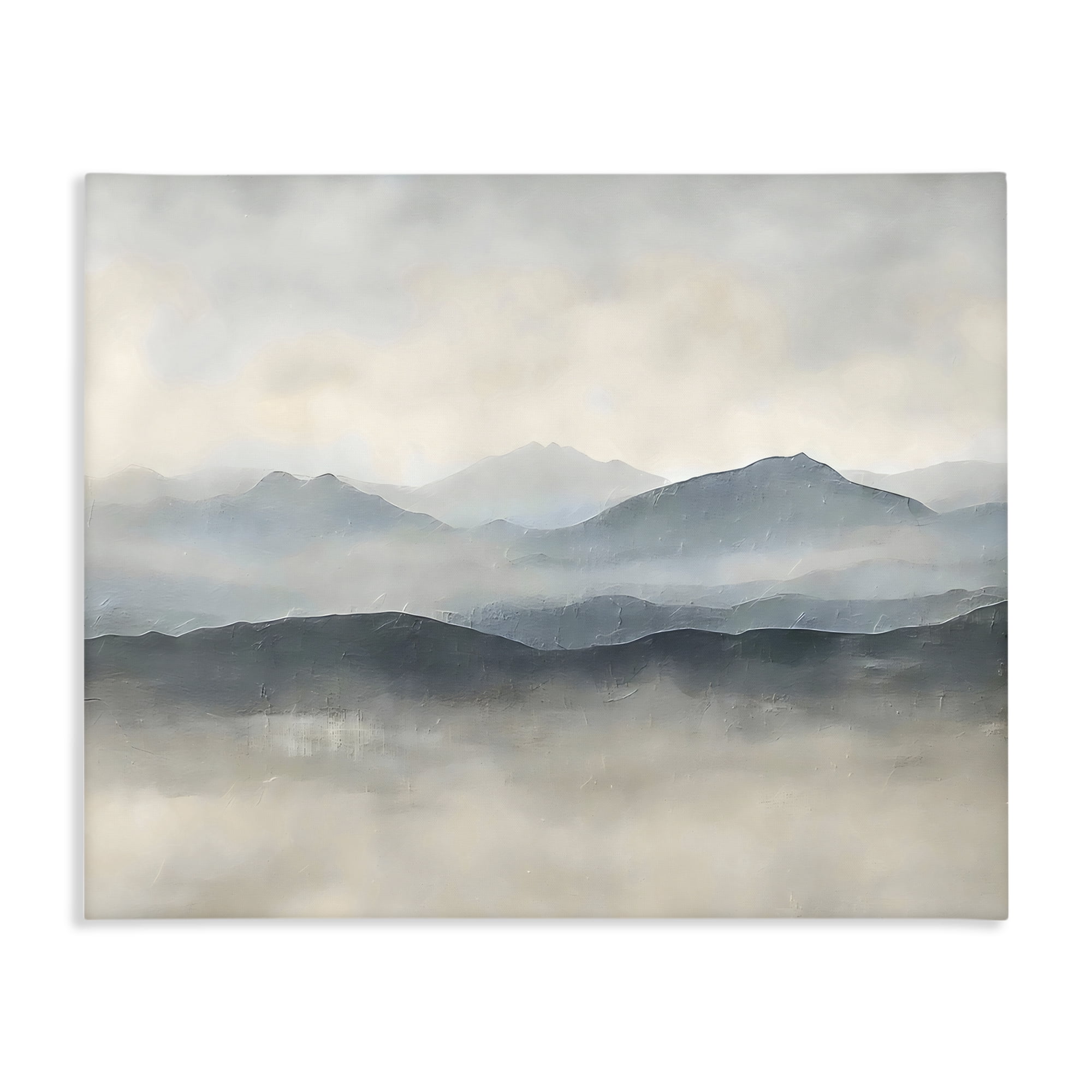 Stupell Industries Misty Muted Mountainscape Canvas Wall Art, design by Riley B