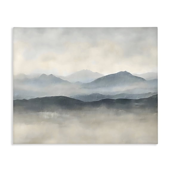 Stupell Industries Contemporary Misty Muted Mountainscape Canvas Art, 20 x 16, by Riley B