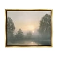 thumbnail image 1 of Stupell Industries Misty Pond Reflection Landscape Photography Gold Floater Framed Canvas Art Print Wall Art, 21 x 17, 1 of 10