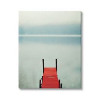 Stupell Industries Misty Red Dock Scene Photograph Gallery Wrapped Canvas Print Wall Art, Design by Carrie Ann Grippo-Pike