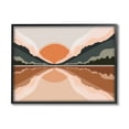 thumbnail image 1 of Stupell Industries Misty Sunrise Geometric Green Mountain Lake Reflection, 11 x 14, Designed by Ros Ruseva, 1 of 7