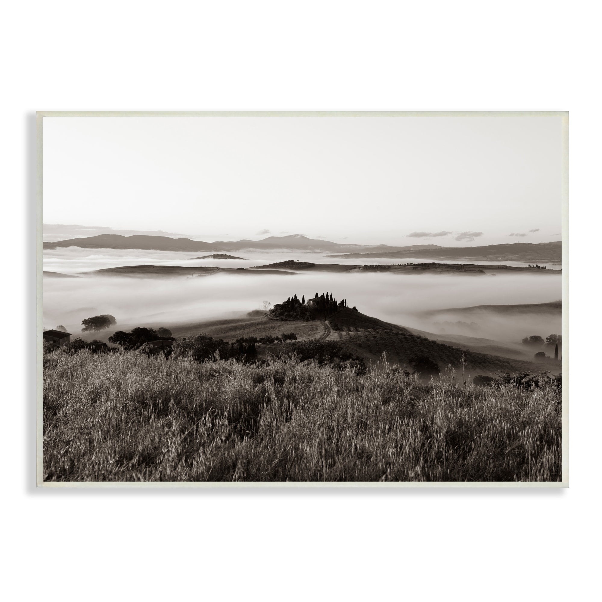 Stupell Industries Misty Vineyard Mountain Landscape Countryside Field Photography, 15 x 10, Design by Nancy Crowell