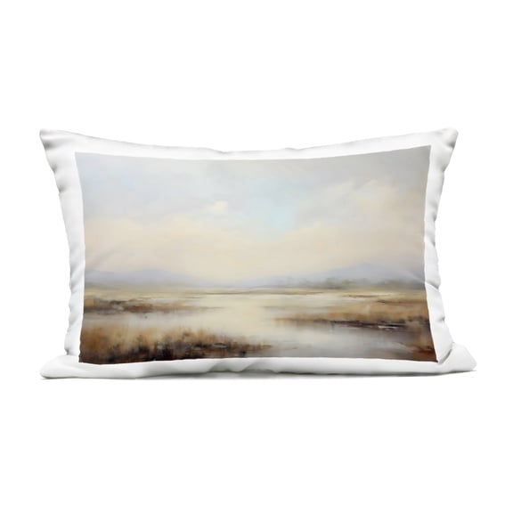 Stupell Industries Misty Wetlands Landscape Outdoor Printed Pillow design by LSR Creative Studio, 14 x 7 x 20